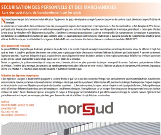 Article Norsud sécurisation des personnels et des marchandises